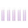 Hay - Spiral Stick candles mini, h 14 cm, lilac (set of 10)