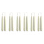 Hay - Mini Colonical candles, h 14 cm, light green (set of 12)