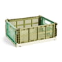 Hay - Colour Crate Mix M, 34.5 x 26.5 cm, olive / dark mint , recycled