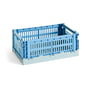 Hay - Colour Crate Mix basket S, 26.5 x 17 cm, sky blue, recycled