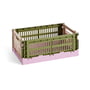 Hay - Colour Crate Mix basket S, 26.5 x 17 cm, olive / powder, recycled