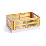 Hay - Colour Crate Mix basket S, 26.5 x 17 cm, golden yellow, recycled