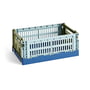 Hay - Colour Crate Mix basket S, 26.5 x 17 cm, dusty blue, recycled