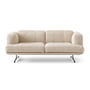 & Tradition - Inland Sofa AV22, 2-seater, frame warm black / beige (Clay 011)