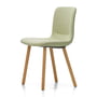 Vitra - HAL Soft Wood Chair, natural oak, Dumet pale blue/chartreuse, felt glides