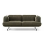 & Tradition - Inland Sofa AV22, 2-seater, frame black / moss green (Clay 014)