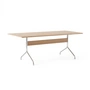 & Tradition - Pavilion Dining Dining table AV19, 200 x 90 cm, oak clear lacquered / frame chrome