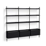 HAY - Pier System 133, Floor standing shelf, H 209 x 242 cm, black