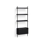 HAY - Pier System 131, free-standing shelf, H 209 x 82 cm, black