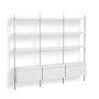Hay - Pier System 133, Floor standing shelf, H 209 x 242 cm, white / aluminum