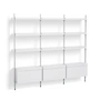 HAY - Pier System 133, Floor standing shelf, H 209 x 242 cm, white / aluminum