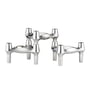 Stoff Nagel - BMF candle holder, set of 3, chrome