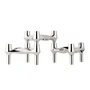 Stoff Nagel - BMF candle holder, set of 3, chrome