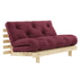 Karup Design - Roots Sofa bed, 140 x 200 cm, pine nature / bordeaux (710)