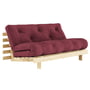 Karup Design - Roots Sofa bed, 160 x 200 cm, natural pine / bordeaux (710)