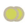 Remember - Cotton placemats, lime (set of 2)