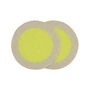Remember - Cotton placemats, lime (set of 2)