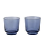 Muuto - Raise drinking glass 20 cl, dark blue (set of 2)
