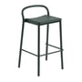 Muuto - Linear Steel Bar stool outdoor, SH 75 cm, dark green