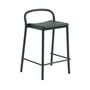 Muuto - Linear Steel Bar stool outdoor, SH 65 cm, dark green