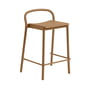 Muuto - Linear Steel Bar stool outdoor, SH 65 cm, brunt orange