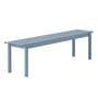 Muuto - Linear Steel Bench Outdoor, 170 cm, light blue