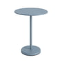 Muuto - Linear Steel Bistro table Outdoor, Ø 70 x H 95 cm, light blue