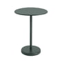Muuto - Linear Steel Bistro table Outdoor, Ø 70 x H 95 cm, dark green