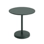 Muuto - Linear Steel Bistro table Outdoor, Ø 70 x H 73 cm, dark green