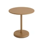 Muuto - Linear Steel Bistro table Outdoor, Ø 70 x H 73 cm, burnt orange