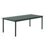 Muuto - Linear Steel Outdoor Garden table, 220 x 90 cm, dark green