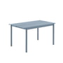 Muuto - Linear Steel Outdoor Garden table, 140 x 75 cm, light blue