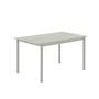 Muuto - Linear Steel Outdoor Garden table, 140 x 75 cm, gray