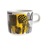 Marimekko - Oiva Siirtolapuutarha Mug with handle 200 ml, white / black / yellow