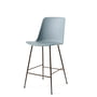 & Tradition - Rely HW91 Bar stool, light blue / bronze