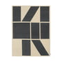 Kvadrat - Kelim Untitled_AB11 Carpet, 180 x 240 cm, black / beige (0033 Slate)