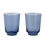 Muuto - Raise drinking glass 30 cl, dark blue (set of 2)