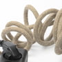 NUD Collection - Extension Cord 3-gang socket outlet, Natural Linnen