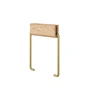 Moebe - Toilet paper holder, oiled oak / brass