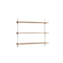 Moebe - Wall Shelving System Low, oak oiled / white
