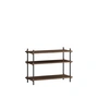 Moebe - Shelving System Low , dark smoked oak / black