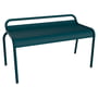 Fermob - Luxembourg Garden bench without back 90 cm, acapulco blue