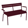 Fermob - Luxembourg Garden bench with armrest 2-seater, black cherry