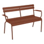 Fermob - Luxembourg Garden bench with armrest 2-seater, ocher red