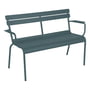 Fermob - Luxembourg Garden bench with armrest, 2-seater, thunder gray