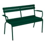 Fermob - Luxembourg Garden bench with armrest, 2-seater, cedar green