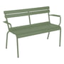 Fermob - Luxembourg Garden bench with armrest, 2-seater, cactus