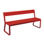 Fermob - Bellevie Bench with backrest, poppy red