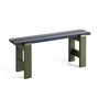 HAY - Weekday Duo Bench, L 111 cm, olive / steel blue