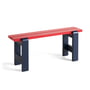 Hay - Weekday Duo Bench, L 111 cm, steel blue / wine red